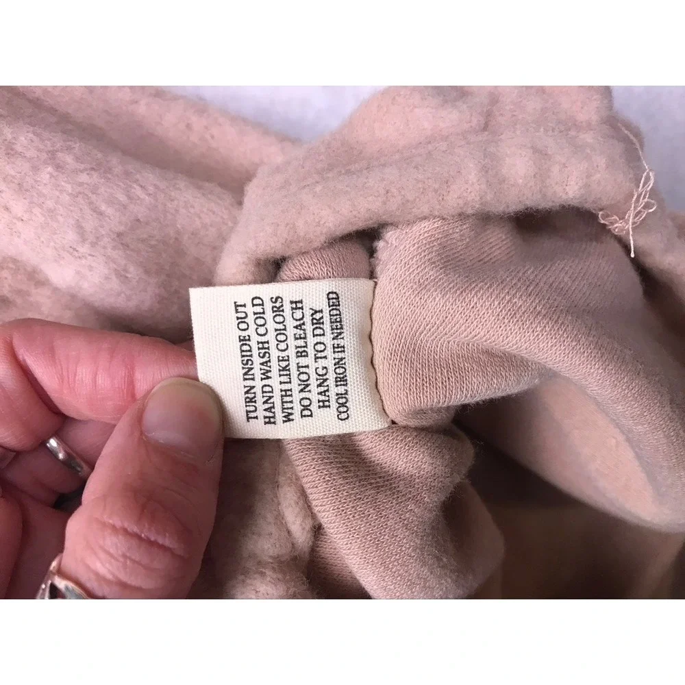 Perch by Blu Pepper Fleece Jacket Womens 2XL Beige Full Zip‎ Mock Neck NWOT